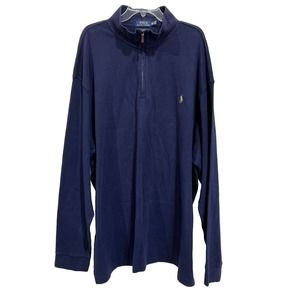 Polo Ralph Lauren Men's Navy Size 4XLT Estate-Rib Quarter-Zip Pullover NEW